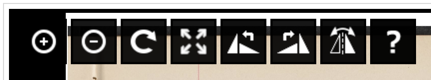 Image demonstrating the eight buttons in the image viewer toolbar