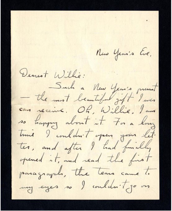 The first page of a handwritten letter sent from Forie Craton to his friend, Willie, on New Years Eve, 1924. 