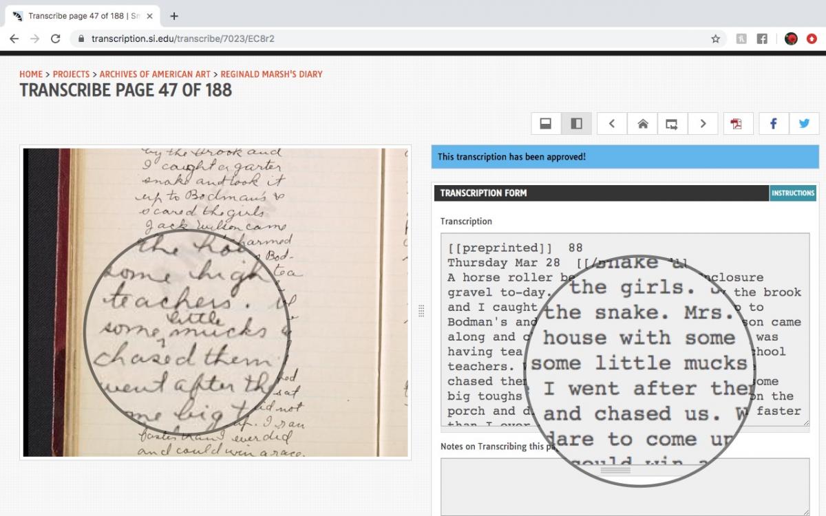 General Instructions for Transcription and Review | Smithsonian Digital ...